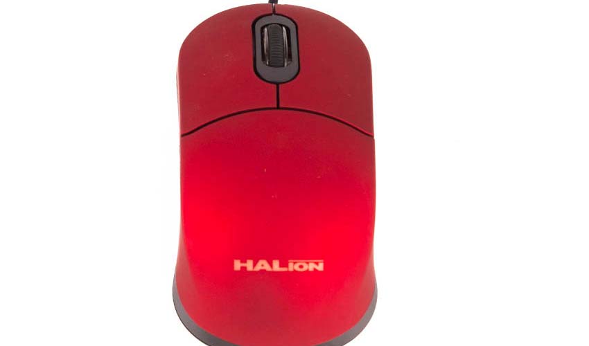 MOUSE TRIDENT HA-816 /HALION USB ROJO